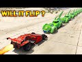 CAN A RAMP CAR FLIP 100+ BATMAN CAR IN GTA 5?