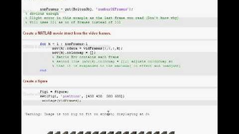 Convert Video to individual frames in Matlab