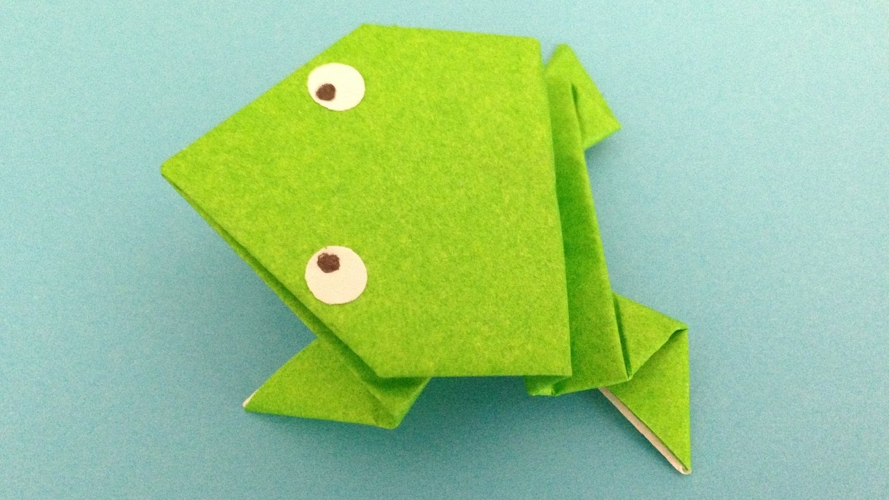 折り紙origami カエル 簡単な折り方 Youtube