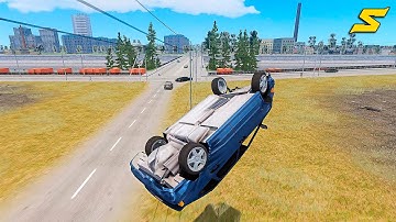 GTA 4 Car Crashes - Crash Testing Real Car Mods Ep.15