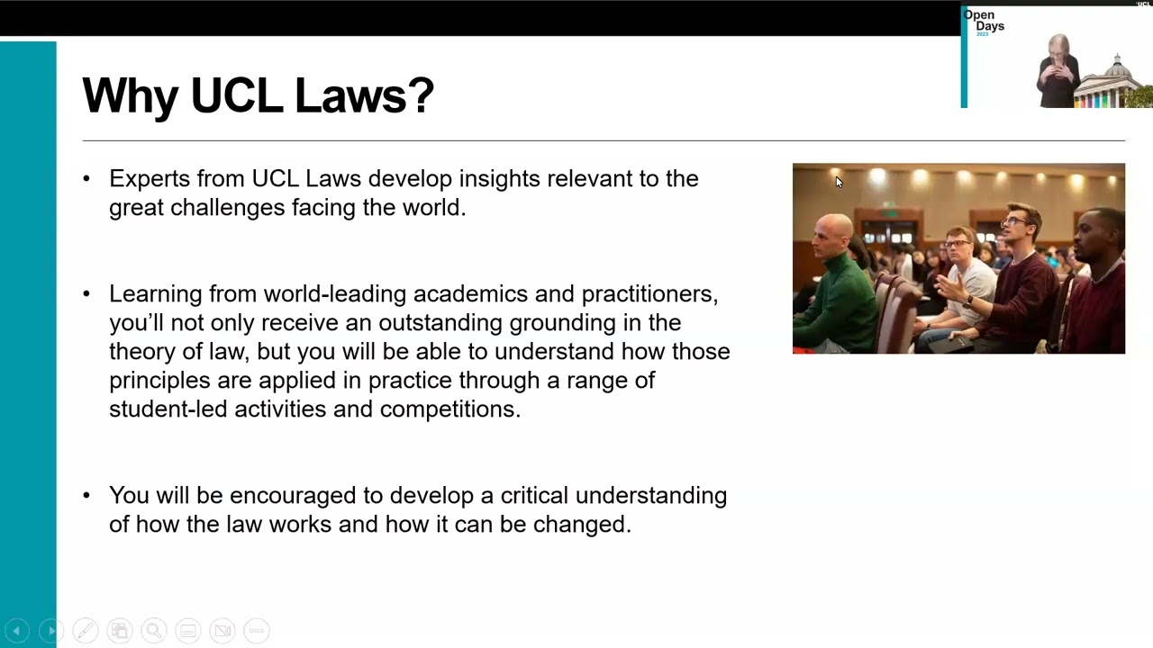 UCL Laws LLB Undergraduate Open Day - 27 April 2023