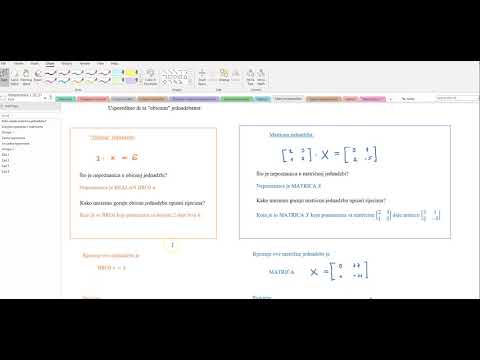 Matricne jednadzbe 1/2 - Osnovni koncepti i primjer