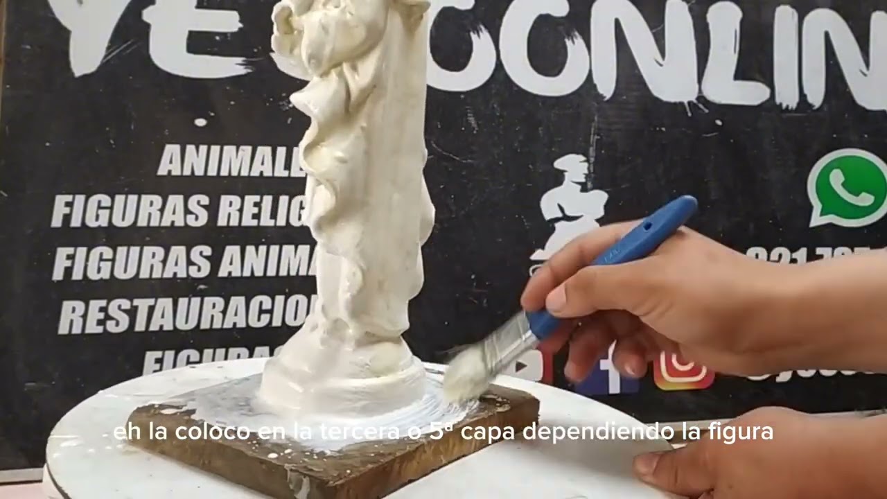 cómo hacer un molde de latex de una figura religiosa fácil tutorial PRIMERA PARTE 1