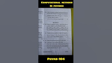 Computational methods in physics question paper 1st semester Dec. 2023|| M.Sc. Physics|| #hpuexams
