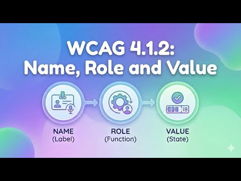 WCAG 4.1.2 Name Role and Value