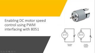 Interfacing 8051 with DC motor to operate at different speed using PWM technique