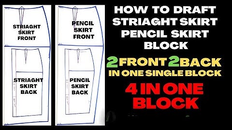 HOW TO DRAFT 4 IN ONE SKIRT BLOCK,2FRONT 2BACK IN ONE SINGLE BLOCK.(Atubu Method).