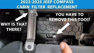 How To Remove/Replace 2022-2025 Jeep Compass Cabin Air Filter.
