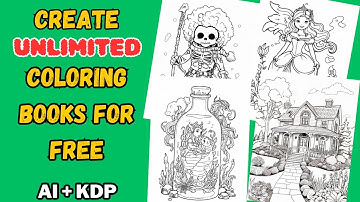 Create UNLIMITED AI COLORING BOOK for KDP Using This FREE AI ART GENERATOR - FREE for COMMERCIAL USE