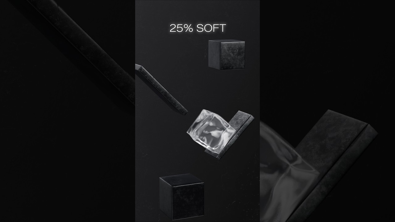 0% vs 100% Cube Softness 3D Soft Body Simulation 
