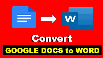 How to Convert a Google Docs Document to Microsoft Office Format