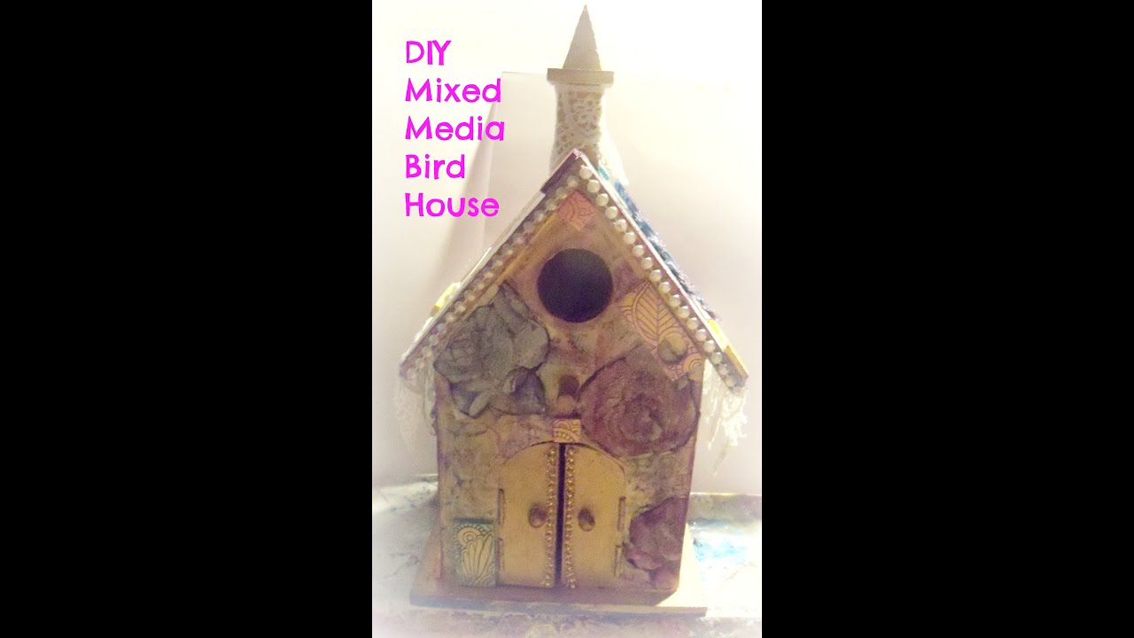 How to make a mixed media bird house /Tutorial/ CoArtCo/ Part 2 YouTube