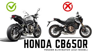 2021 Honda CB650R Fender Eliminator Install | Tail Tidy Upgrade  🔥