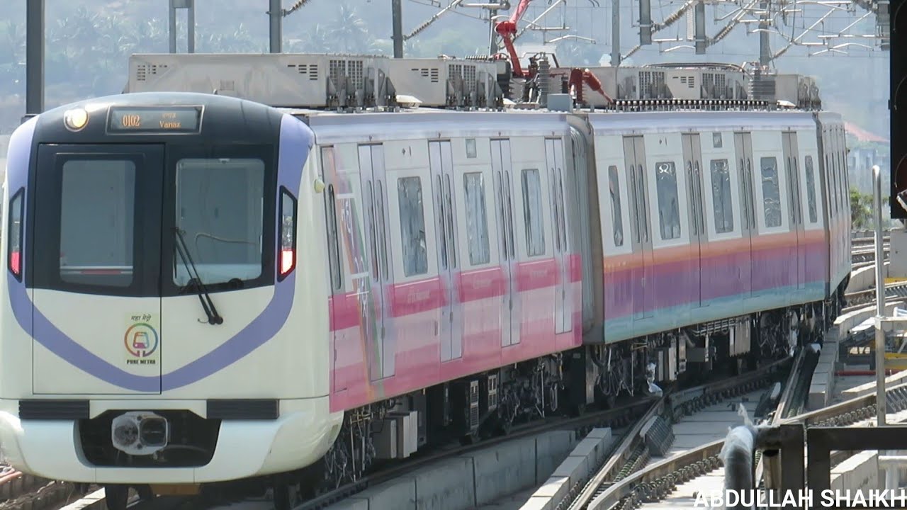 Pune Metro Rake Reversal At Vanaz Metro Station..