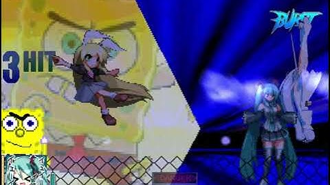 Amy (Me) and Hatsune Miku vs Weiss Schnee and Spongebob V2 (MUGEN Battle)