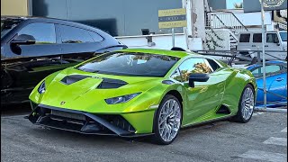 SUPERCARS in PUERTO BANUS 2021 -59- (Huracan STO, 765LT, AventadorS, 2x720S, 2x812SF, 575M,Scuderia)