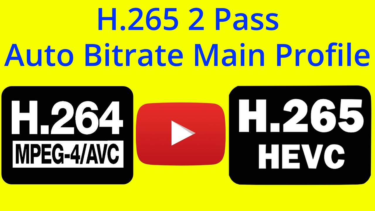 Test 4 H.265 2 Pass Auto Bitrate Main Profile - H.264 vs H.265