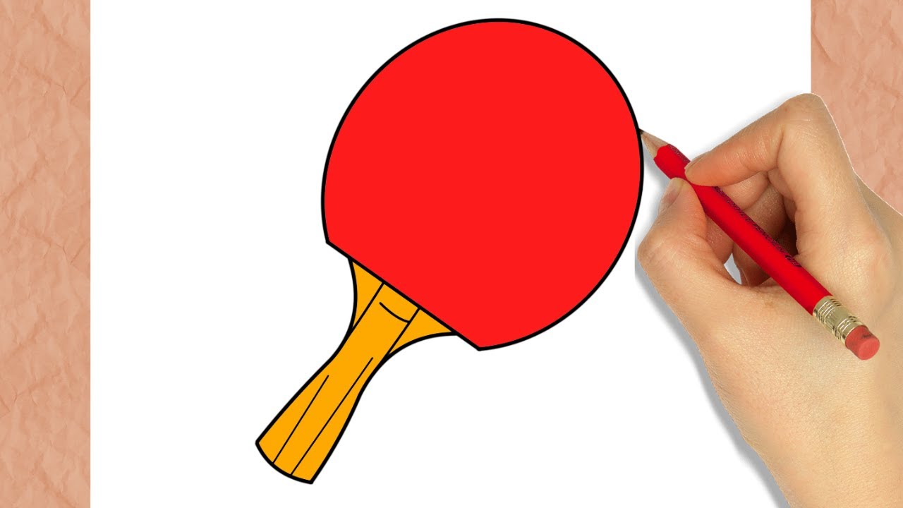 Ping Pong Racket Drawing