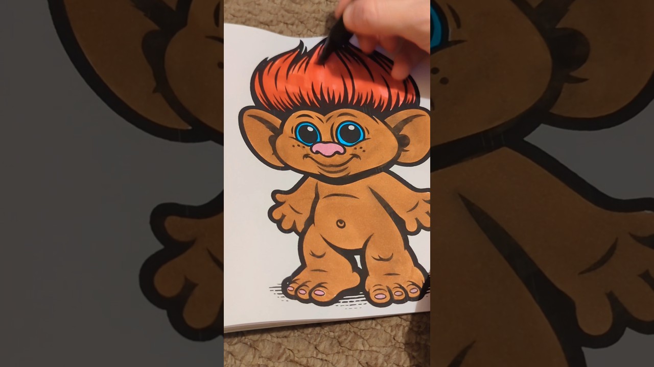 Come Colour The Cutest Troll Doll With Me 😍