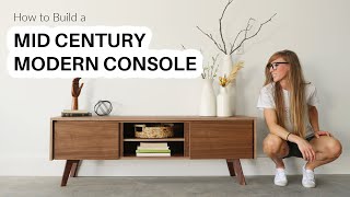 How to Build a Mid Century Modern Console Cabinet