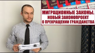 Прекращение, лишение гражданства России.  Аннулирование паспорта РФ.  Законопроект МВД.  Юрист