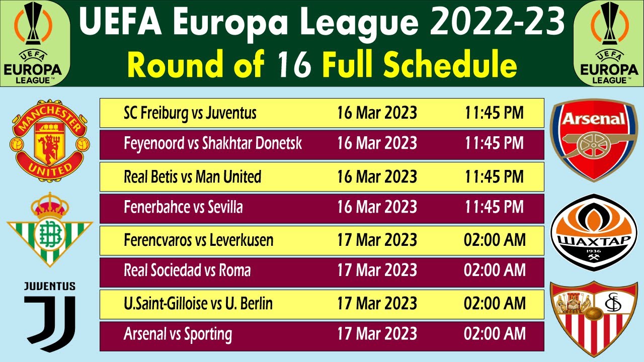 Calendário e horários da fase de grupos da Europa League 2022-23