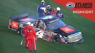 Bell hits wall while leading at Atlanta