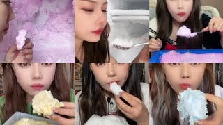 (SUN GIRL SOLO) ASMR FREEZER FROST ICE EATING | SOFT ICE EATING screenshot 5
