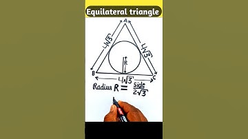 A circle inside an Equilateral triangle || Find radius of circle R ||@Sky Struggle Education #short