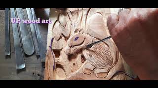 |squirrel wood carving|wood design| UP wood art|wood work|