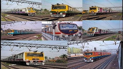 [10 in 1 ]All Types Of upgraded Colourful EMU trains of Eastern Railway Zone  || Indian railway