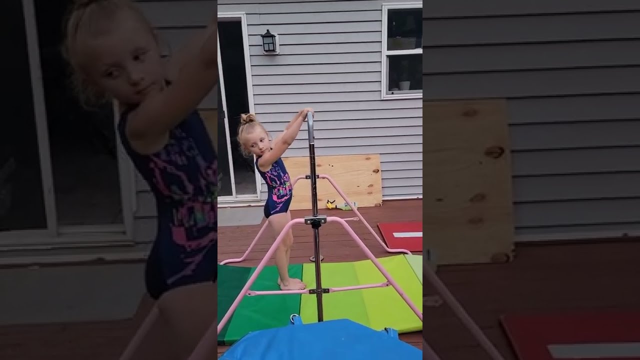 Gymnastics Girl Bar Work At Home 