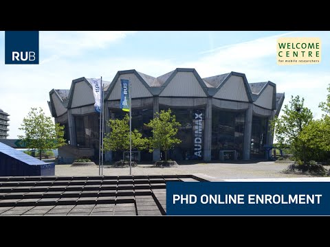 Online enrolment for PhD students at RUB