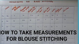 how to take measurements for blouse stitching/Creative Home