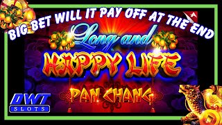 Big Bet will it pay off at the end⁉️🤔 Playing Long and Happy Life Pan Chang by Ainsworth