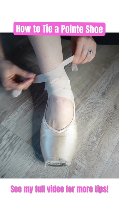 How to Tie a Pointe Shoe 🩰 Pointe Shoe Tips for Beginners #ballet #