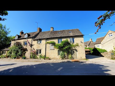 Asthall, Cotswolds, Sleepy English Village Walking Tour 4K || English countryside