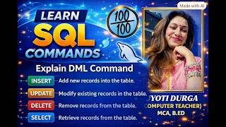 DATA MANIPULATION LANGUAGE | DML COMMAND | SQL COMMAND | INSERT | UPDATE | DELETE | SELECT |CLASS12