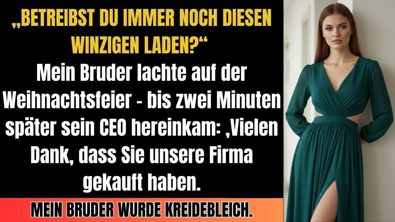 Auf der Weihnachtsfeier meiner Familie hat mein Bruder mich wieder einmal vor allen lächerlich gemacht. "Ich könnte dir einen echten Job besorgen", sagte er und lachte über meinen "winzigen...