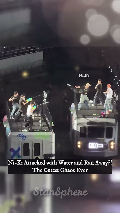 Ni-Ki Attacked with Water and Ran Away?! The Cutest Chaos Ever ๐ฆ #ENHYPEN #NiKi #Japan