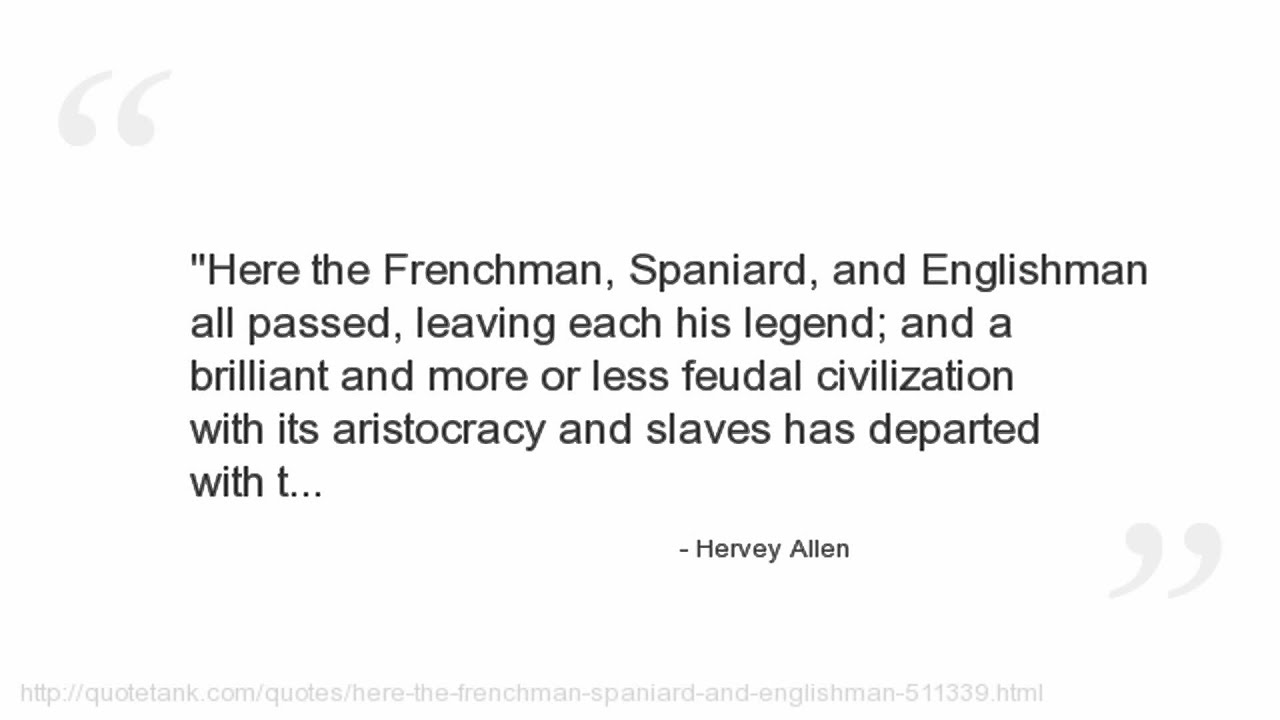 Hervey Allen Quotes YouTube
