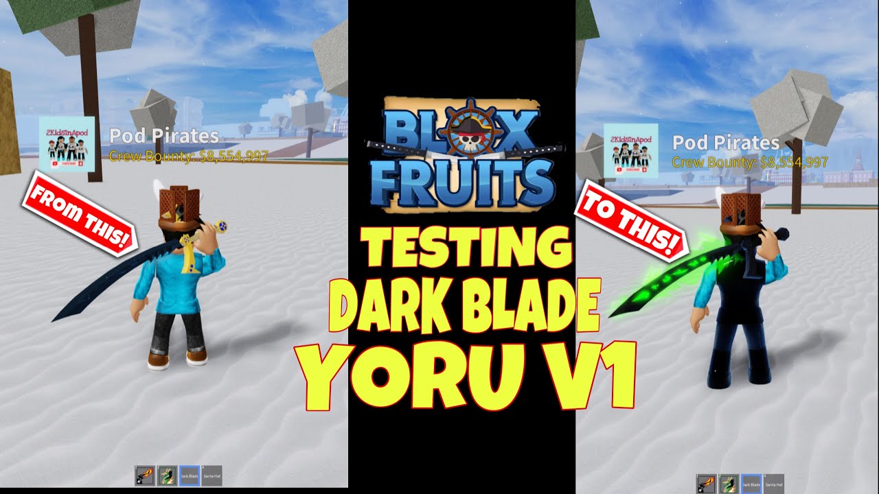 Dark Blade / Yoru V1 In Blox Fruits! My First Mythical Sword!, ROBLOX