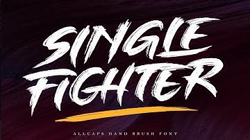 SALE! SINGLE FIGHTER   Brush Font Font Free Download