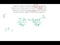 Surface Area and Radius of Sphere