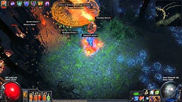 Path of exile -  Dark Forest 73 Map Boss Only - Dual Flame Totem