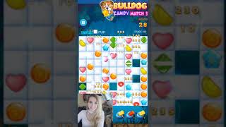 Bulldog Candy Match 3 - gamer on bottom left screenshot 1