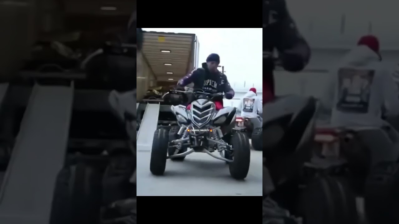 Breezy on a Quad Bike is a Whole Different Vibe. 🥶