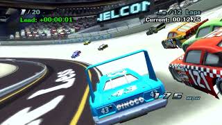 Cars The Game - King gameplay in Smasherville Internacional Speedway | PC