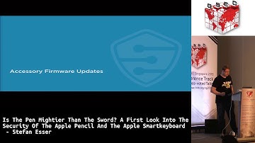 #HITBGSEC 2018 D1: A First Look Into The Security Of The Apple Pencil And Smartkeyboard - S. Esser
