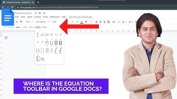 Where is the equation toolbar in Google Docs?